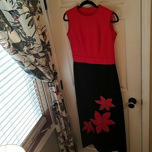 AMAZING vintage red and black dress
